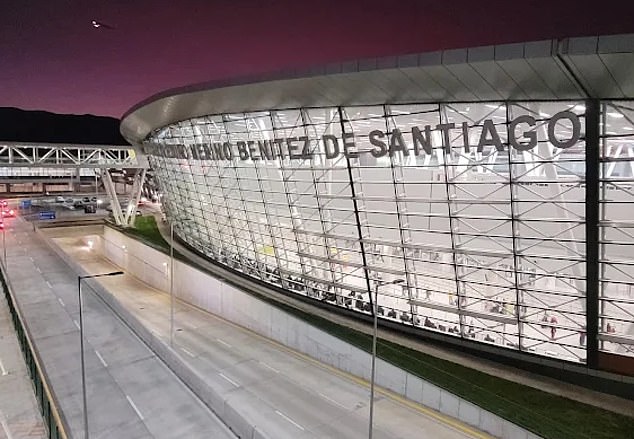 The 79-year-old was held after leaving a flight from the Mexican resort of Cancun at Santiago Airport
