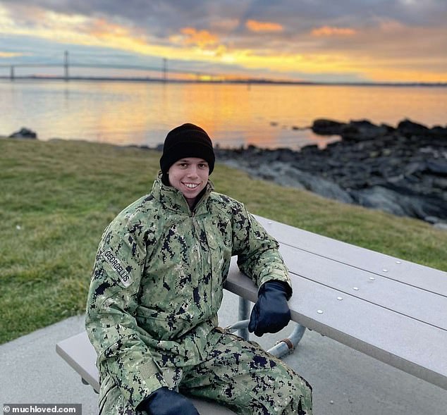 Costas Georgellis (above) died on April 29 at the Naval Air Station Corpus Christie, where he had been training to become a fighter pilot