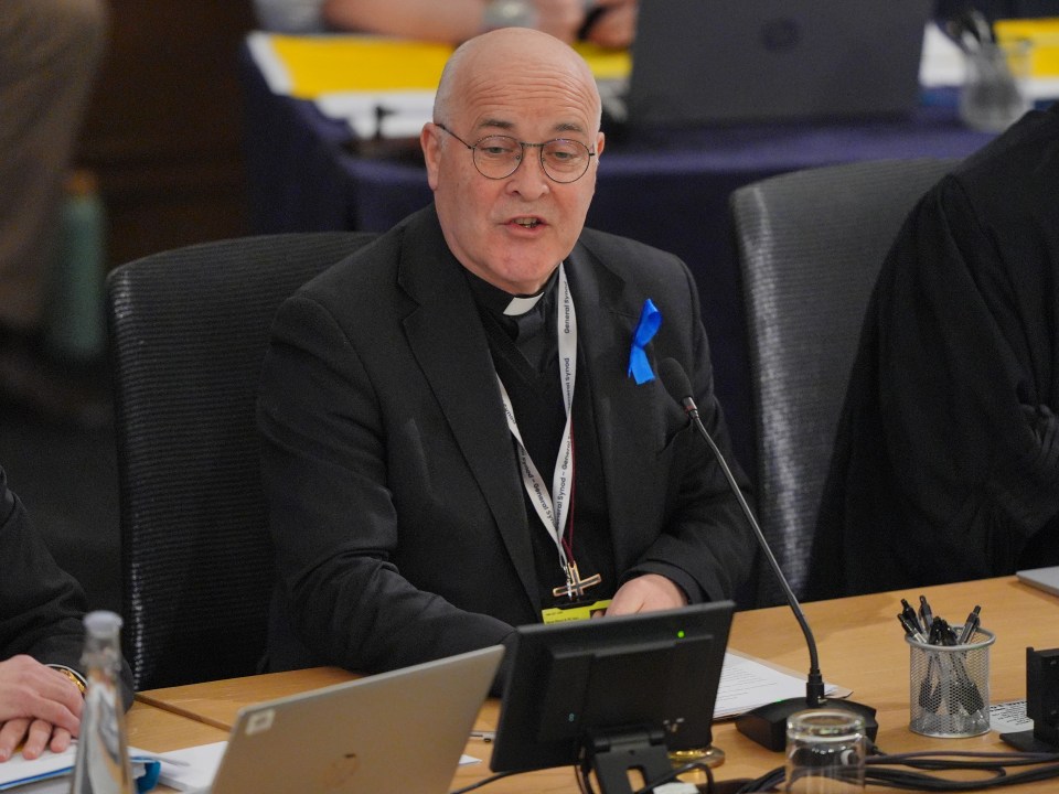 Archbishop of York Stephen Cottrell speaking at the Church of England's General Synod.