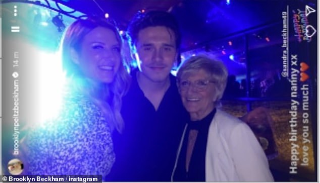 Brooklyn Beckham showed not all ties with his family have been severed as he shared a sweet birthday tribute to David's mum Sandra on Thursday