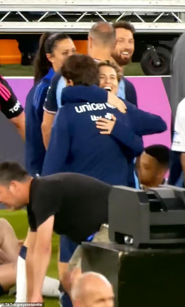 While Sam and Louis did their best to dispel speculation of a feud by avoiding each other during the Soccer Aid match, the video proves animosity between the pair rumbles on