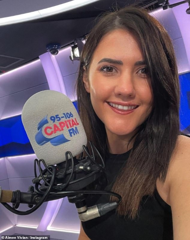Capital Radio's Aimee Vivian announced she'd welcomed her first child, a baby girl on Sunday