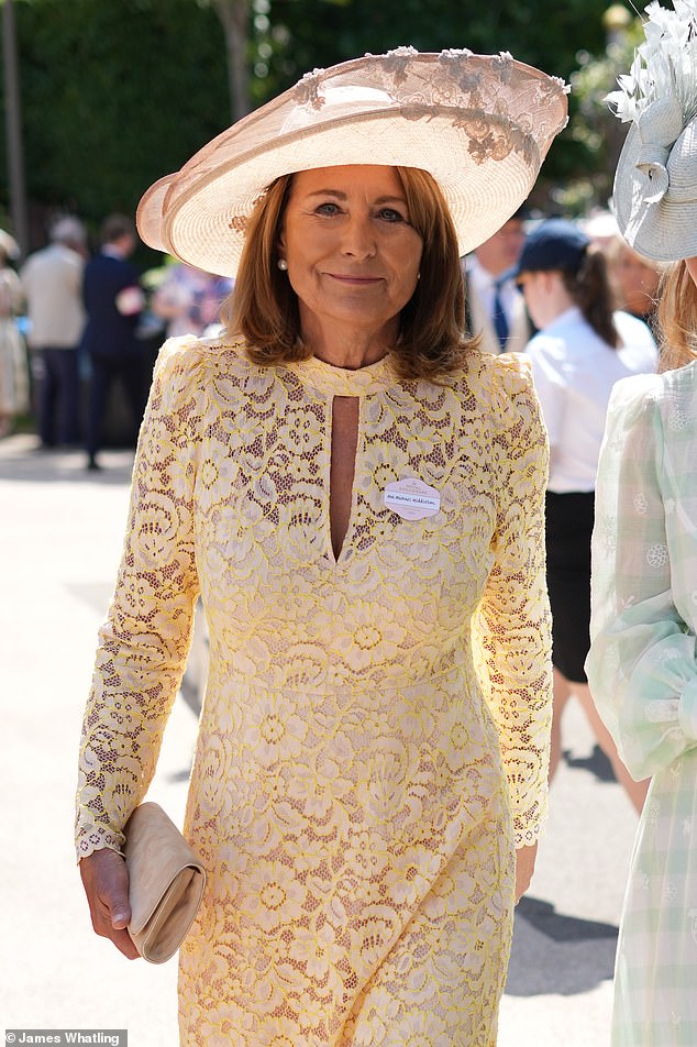 Carole Middleton channelled Molly-Mae as she stepped out in a £325 lace dress at Royal Ascot yesterday
