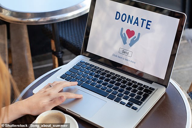 Giving generously: Fundraising websites act as a middleman between charities or fundraisers and donors, making donations to good causes simple