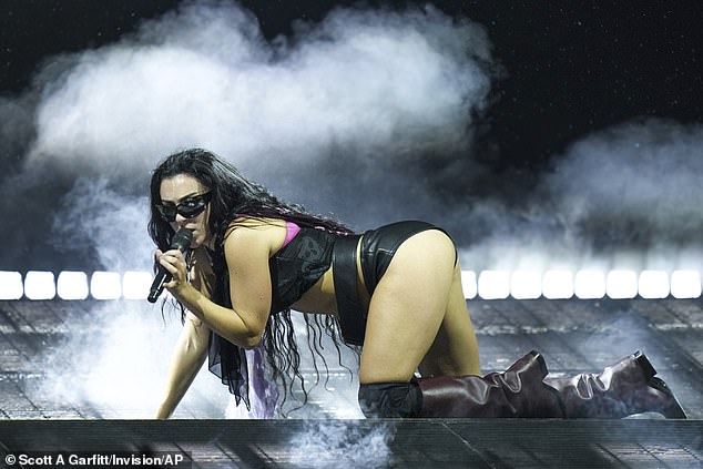 Charli XCX put on a very racy display as she graced the stage at Glastonbury Festival on Saturday evening