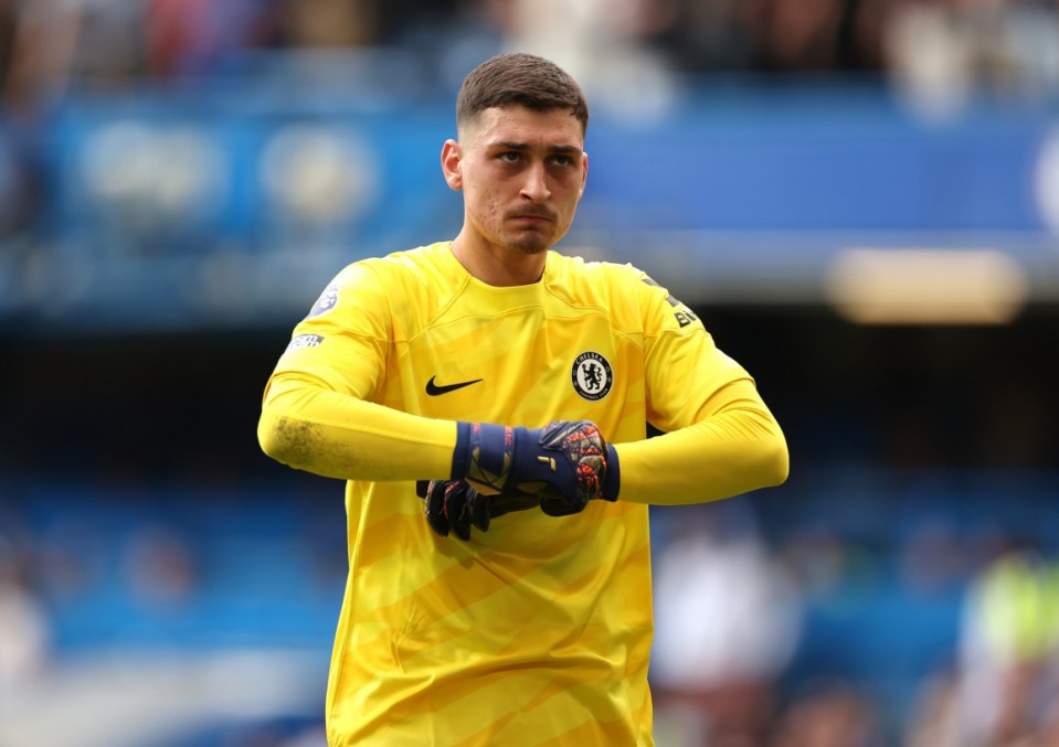LONDON, ENGLAND - MAY 19: Djordje Petrovic of Chelsea reacts during the Premier League match between Chelsea FC and AFC Bournemouth at Stamford Bridge on May 19, 2024 in London, England. (Photo by Ryan Pierse/Getty Images)
