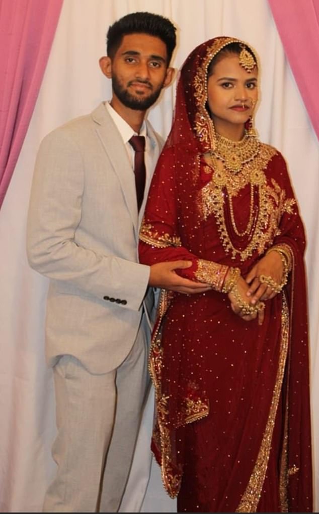 Habibur Masum has been convicted of the savage murder of his wife Kulsuma Akter (the pair are pictured together on their wedding day)