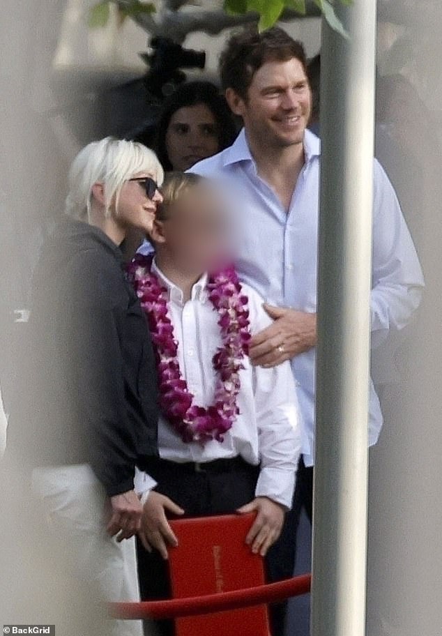 Chris Pratt and Anna Faris shockingly reunited for the first time since 2018 weeks after he was blasted for failing to acknowledge her on Mother's Day - pictured with son Jack, 12