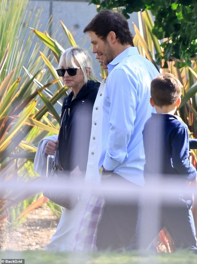 The former couple were seen chatting at the event