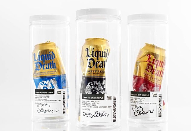 The company says that Ozzy's actual DNA is being used on their cans for the product called ¿Infinite Ozzy¿