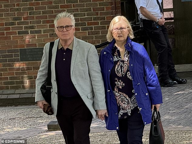 Trevor Hollisey, 72, and his wife Jennifer, 79, are accused of becoming involved in an altercation with their neighbours