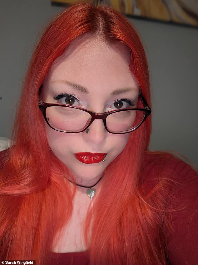 Sarah Wingfield, pictured, has claimed the council blocked a podcast she recorded from going live after a 'spiteful' social media user sent in a video of her smoking her medicinal cannabis