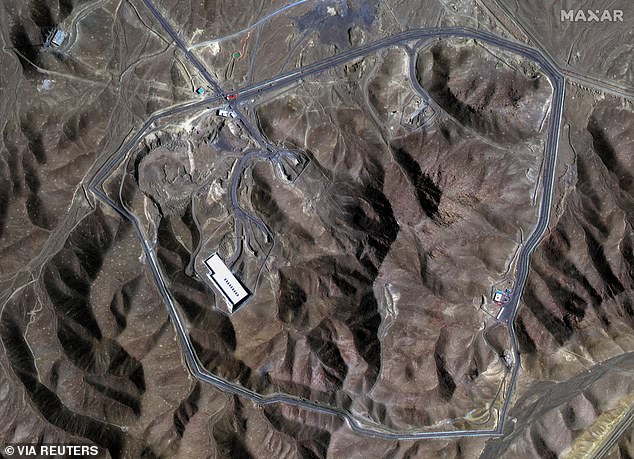 Satellite view of the Fordow nuclear site in Iran, which was bombed by US planes during a mission dubbed Operation Midnight Hammer
