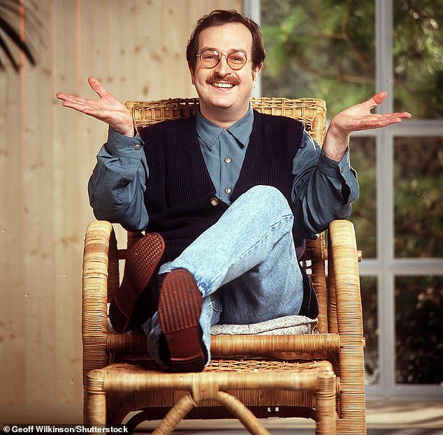 He rose to fame in 1980 on BBC Radio 1, including fronting the channel's prime-time breakfast show, before moving to Radio 2, where he was a constant feature. Pictured: In 1995