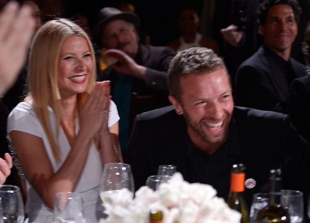 Martin famously split from actress wife Gwyneth Paltrow, the mother of his two children Apple, 21, and Moses, 19, in March 2014 after ten years of marriage (pictured in 2014)