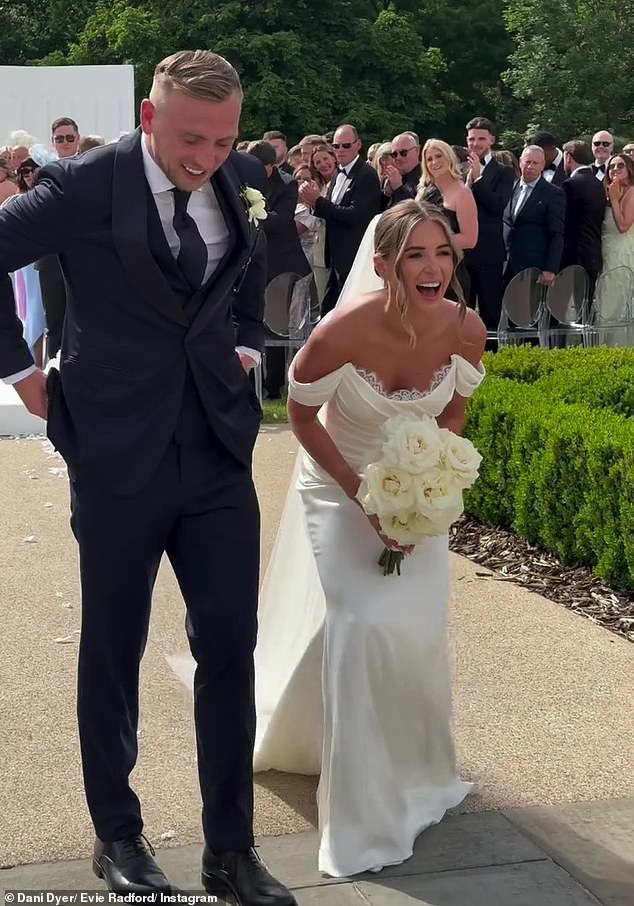 Declan was seen clapping the couple alongside his girlfriend Lauren Fryer