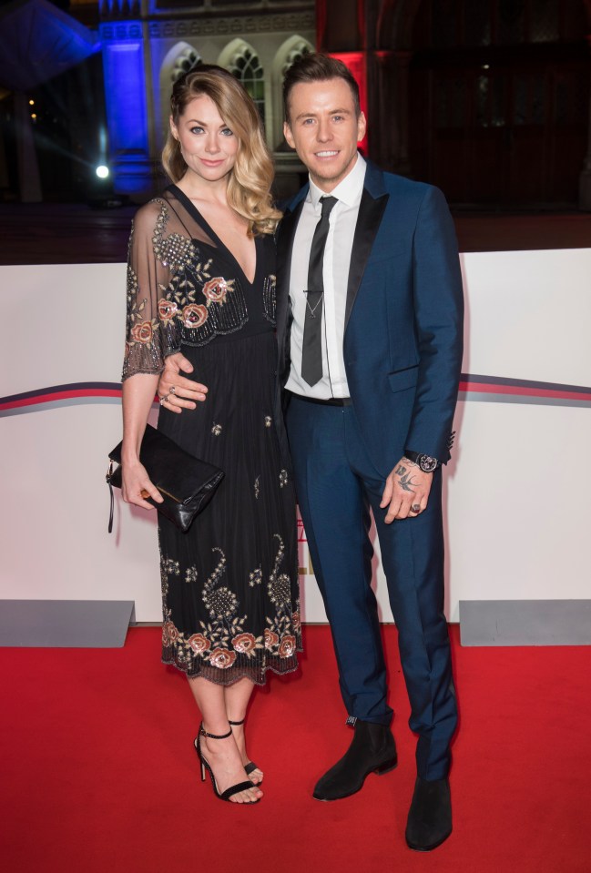 Georgia Horsley and Danny Jones at an awards ceremony.