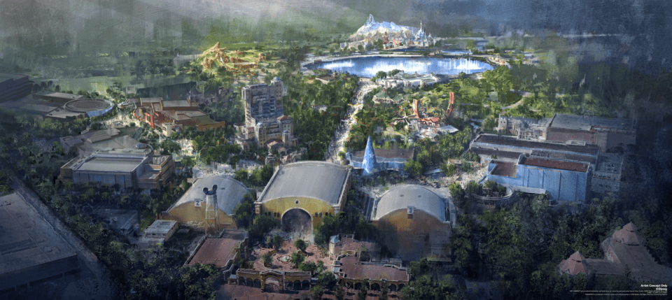 Illustration of a Disney park concept.