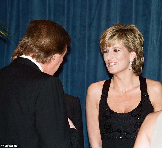 Princess Diana meets Donald Trump at the United Cerebral Palsy's 1995 Humanitarian Dinner in New York