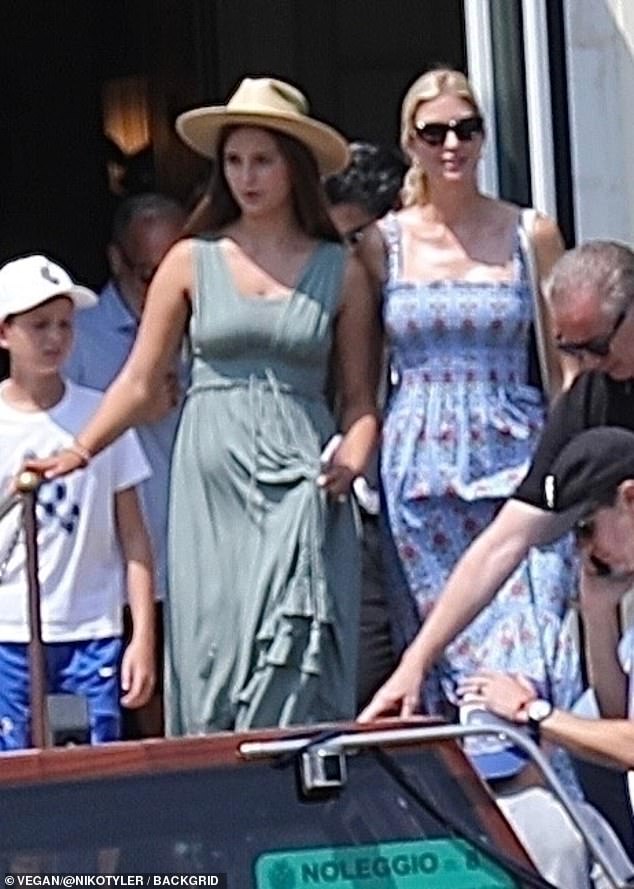 Ivanka Trump was spotted enjoying a day out in Venice with her husband, Jared Kushner , and their three kids ahead of Jeff Bezos and Lauren Sanchez's wedding
