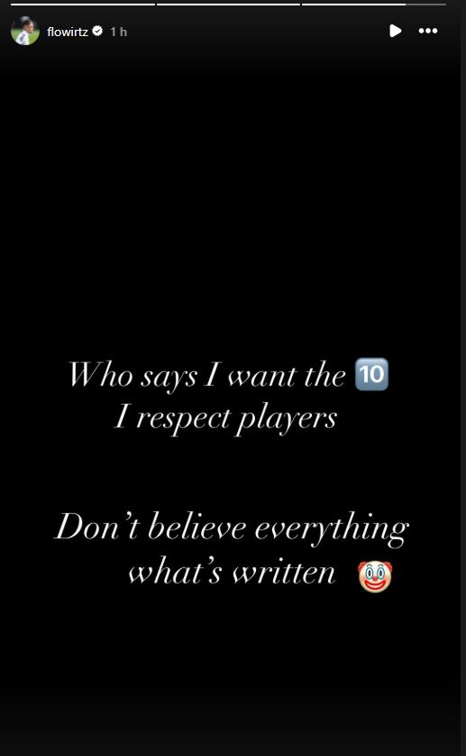Florian Wirtz's statement denying Liverpool transfer rumors.