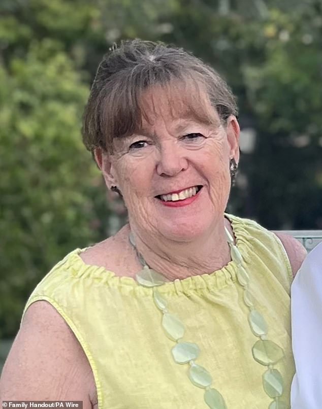 Jonathan Bloomer's wife Judy (pictured) was among the seven people who died when the 56m yacht sank