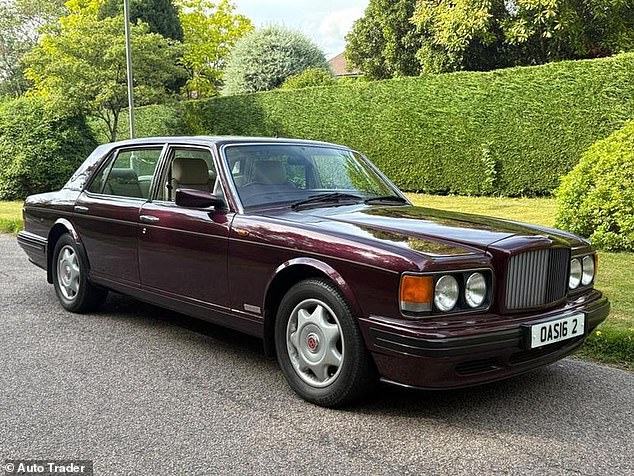 Noel Gallagher's former 'pride and joy' retro Bentley Turbo R (above) has hit the market for £1.2million