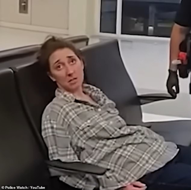 A woman named Alicia could barely keep her eyes open as she refused to get off a plane from Dallas to Boston on April 14, 2024, resurfaced bodycam footage showed