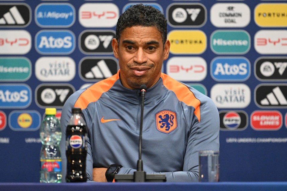 Michael Reiziger, Head Coach of the Netherlands, at a press conference.