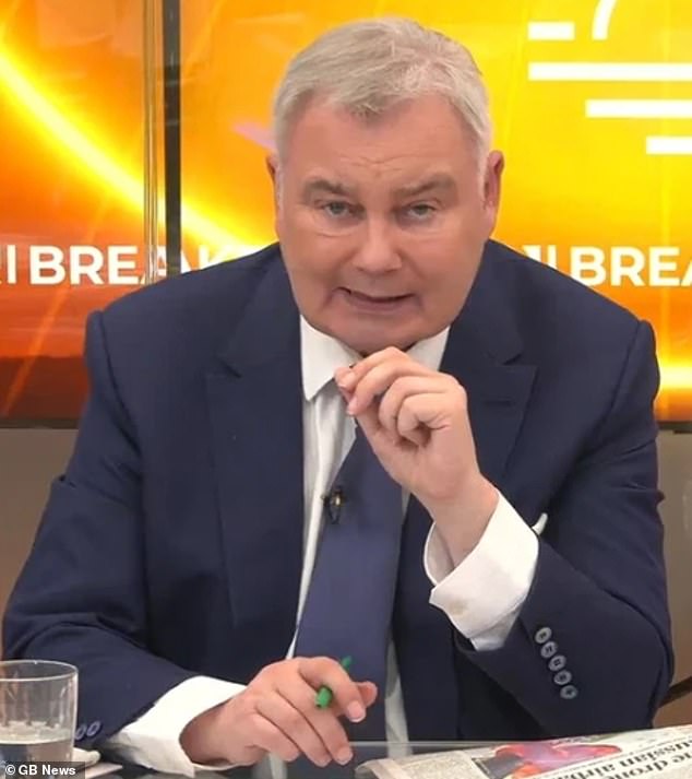 Eamonn Holmes did not hold back his thoughts on his former colleagues in the TV industry as he branded them 'false' (pictured on GB News)