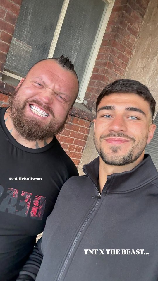 Eddie Hall and Tommy Fury together.