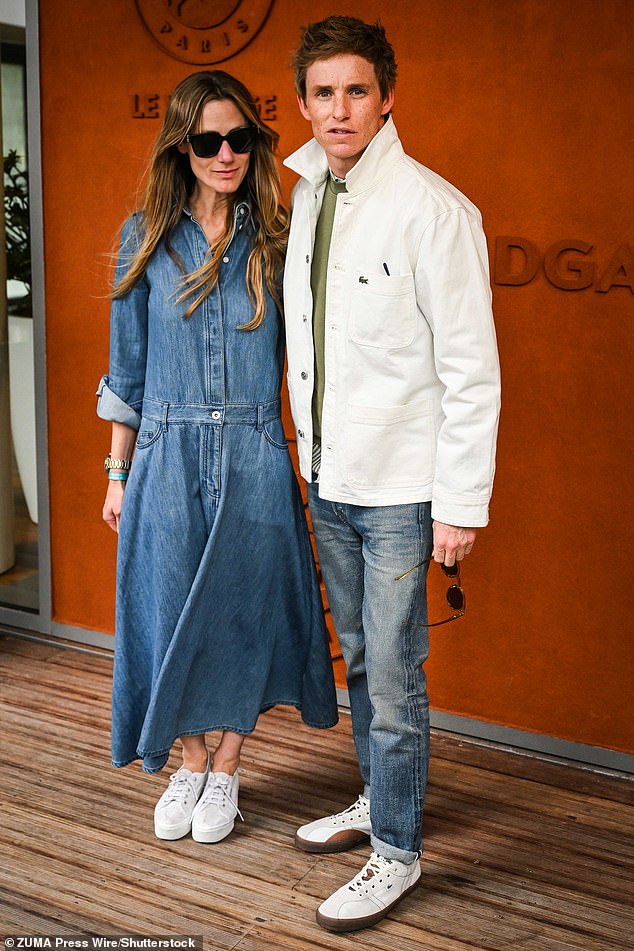 Eddie Redmayne, 43, and wife Hannah Bagshaw, 42, led the stars at the French Open at Roland Garros Stadium in Paris on Thursday