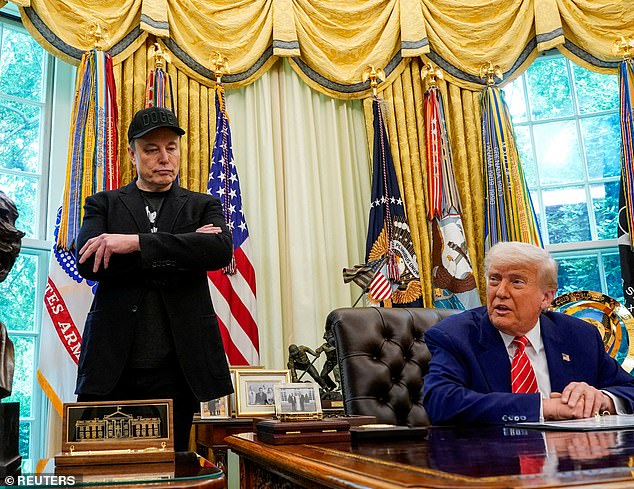 As the commander-in-chief and the X boss battled it out in a war of words over social media, Musk said on Thursday 'it was time to drop a really big bomb'