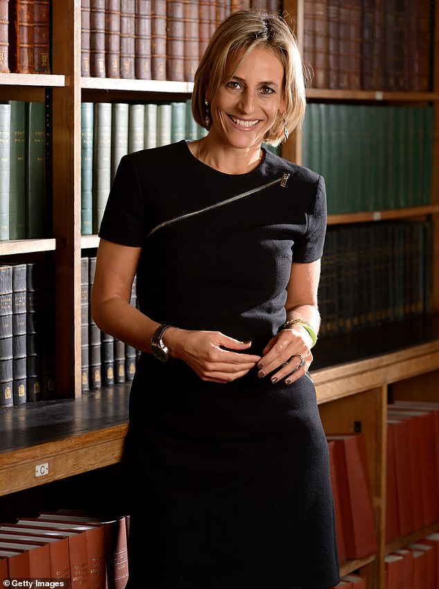 In one letter to The News Agents host Emily Maitlis, pictured, Edward Vines claimed he was 'still distraught' about the breakdown of their university friendship