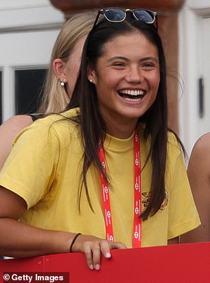 Emma Raducanu was on the balcony at Queen's club watching Carlos Alcaraz