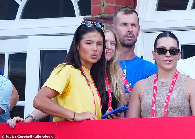 Emma Raducanu went to Queen's Club on Saturday to watch US Open doubles partner Carlos Alcaraz