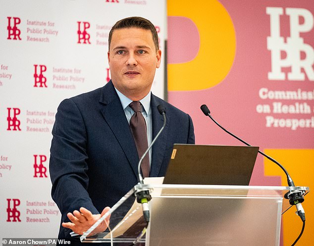Health Secretary Wes Streeting speaks at an Institute for Public Policy Event on September 18