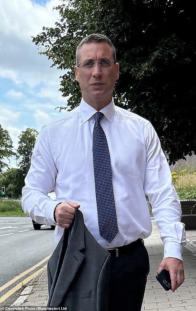 Scott Morgan, 46, abandoned his £100,000 electric BMW after losing control while driving home from work and smashing into a motorway crash barrier