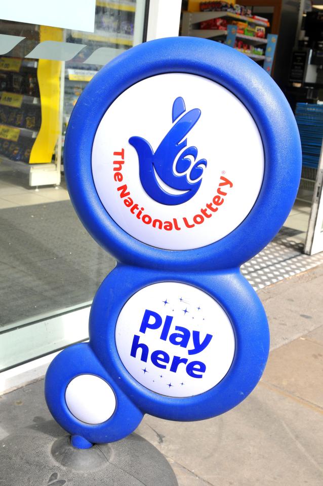 National Lottery sign indicating where to play.