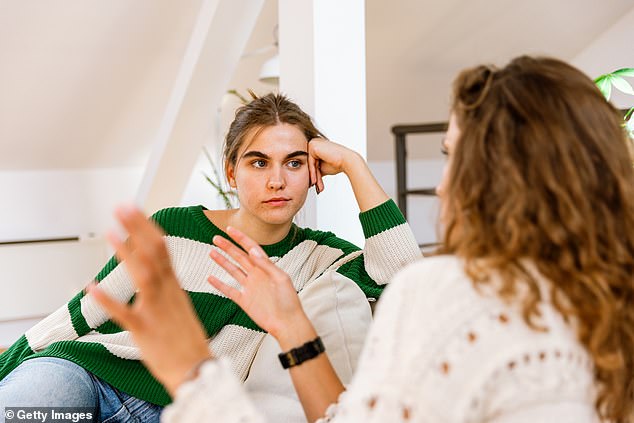 Taking every opportunity to praise yourself during a conversation can come across as unlikeable according to a video (stock image)