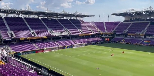 Ahead of kick-off the stands at the Inter & Co Stadium in Orlando, Florida were nearly empty