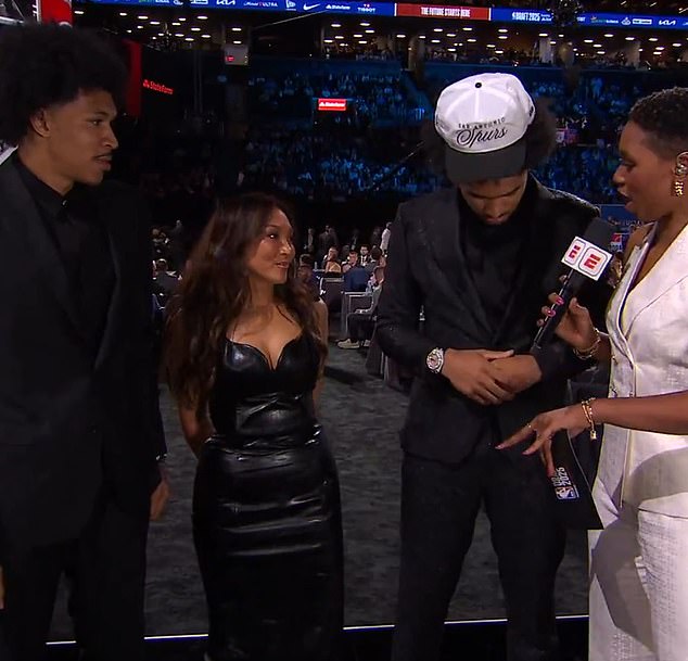 Fans went wild for Dylan Harper's mom Maria at the NBA Draft in New York on Wednesday