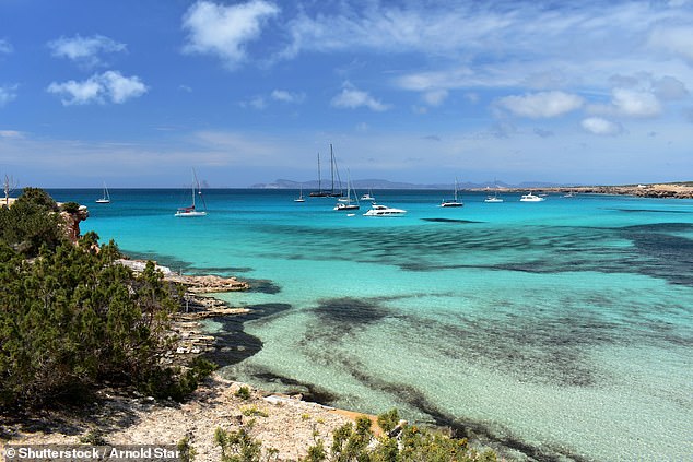 Multiple bodies have been found in the waters off the popular island of Formentera (pictured)