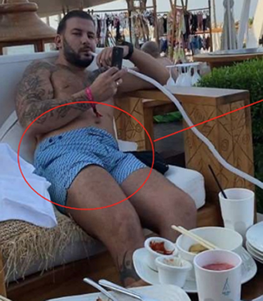 Photo of James Harding, a drug kingpin, relaxing.