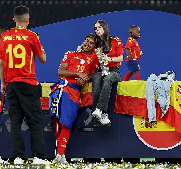 Yamal went public with his TikTok star girlfriend Alex Padilla after winning Euro 2024, but they split shortly afterwards after a video of her sitting on another boy's lap went viral