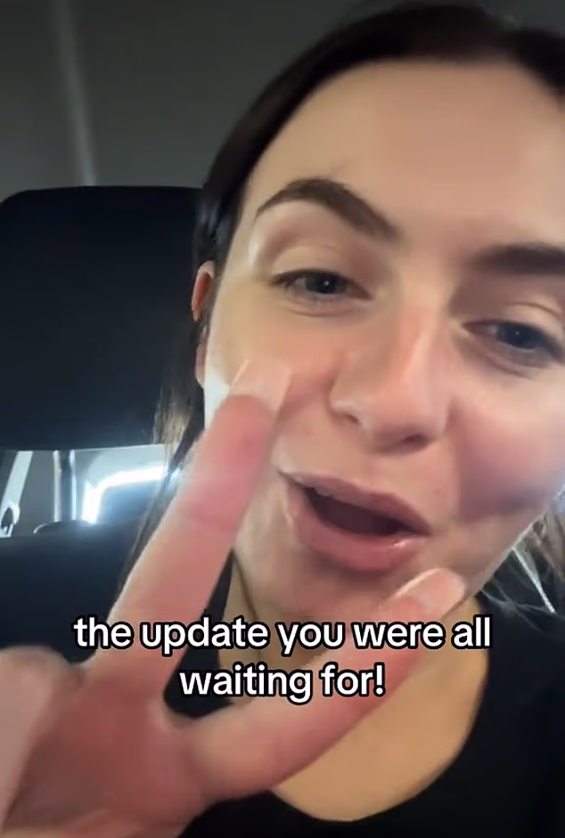 Woman giving an update.