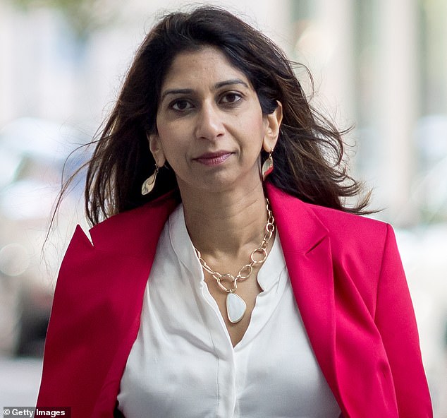 Ms Amankola was taken off air following comments about former Home Secretary Suella Braverman (pictured), with GB News later apologising to her over the remarks