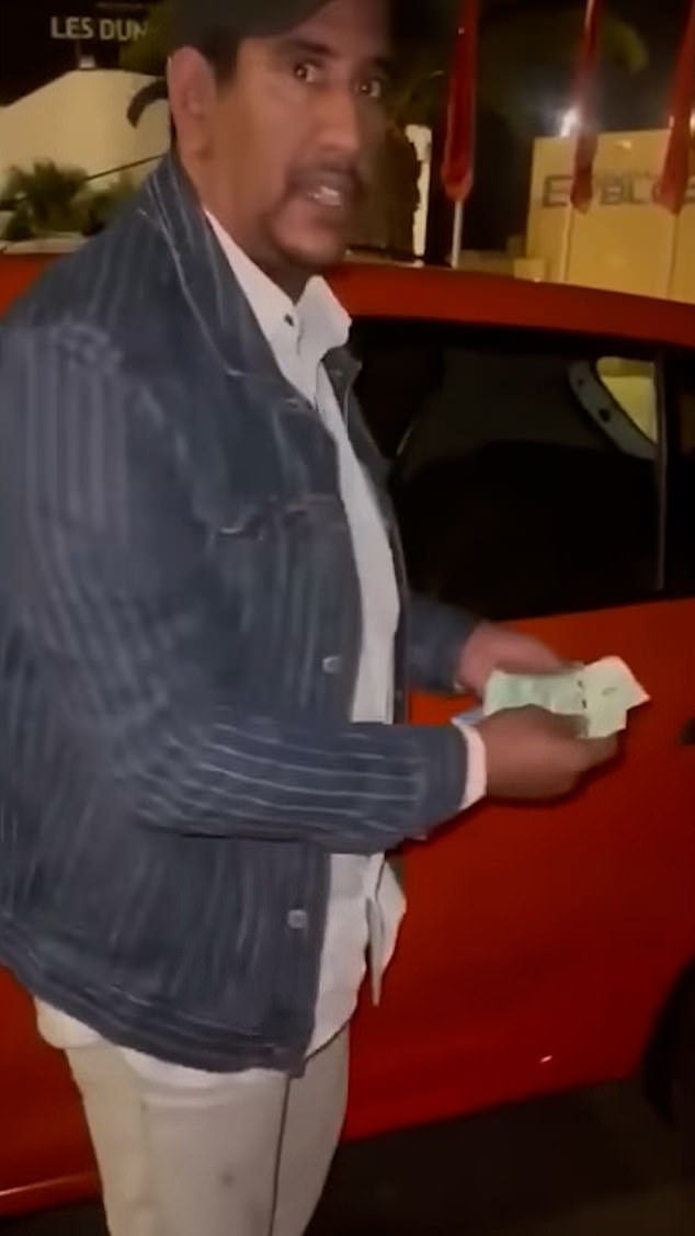 Two women who were travelling in the popular coastal city of Agadir filmed the moment the cabbie challenged them over how much they paid him