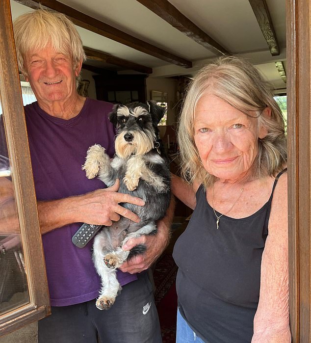 John Sutcliffe, 77, and his wife Simone, 78, live next door to the camp with their dog Remy and are exposed to its expansion