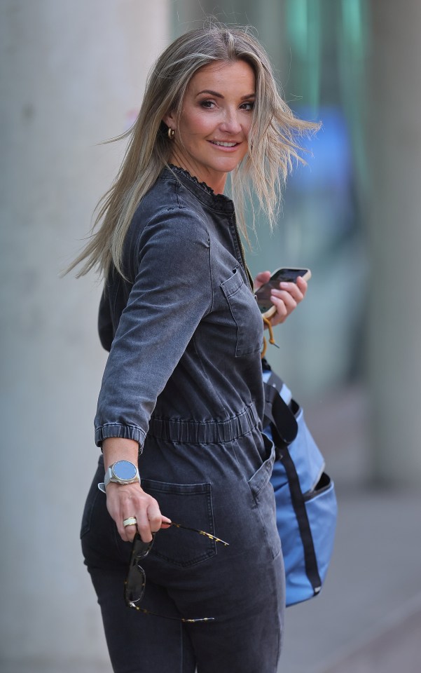 Helen Skelton leaving a television studio.